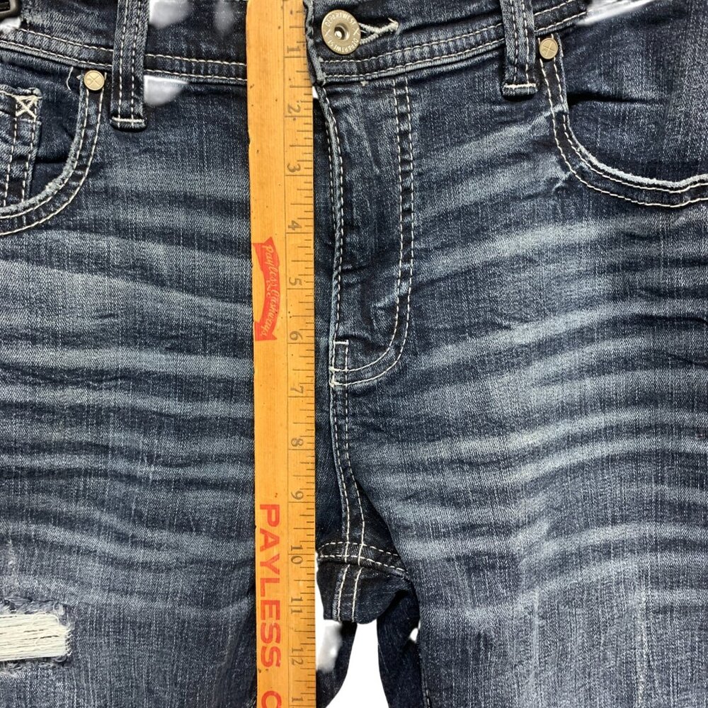 NEW Deperwest Mens 34x34 Seeker‎ Taper Jeans Blue Distressed Denim Stretch - Picture 16 of 16